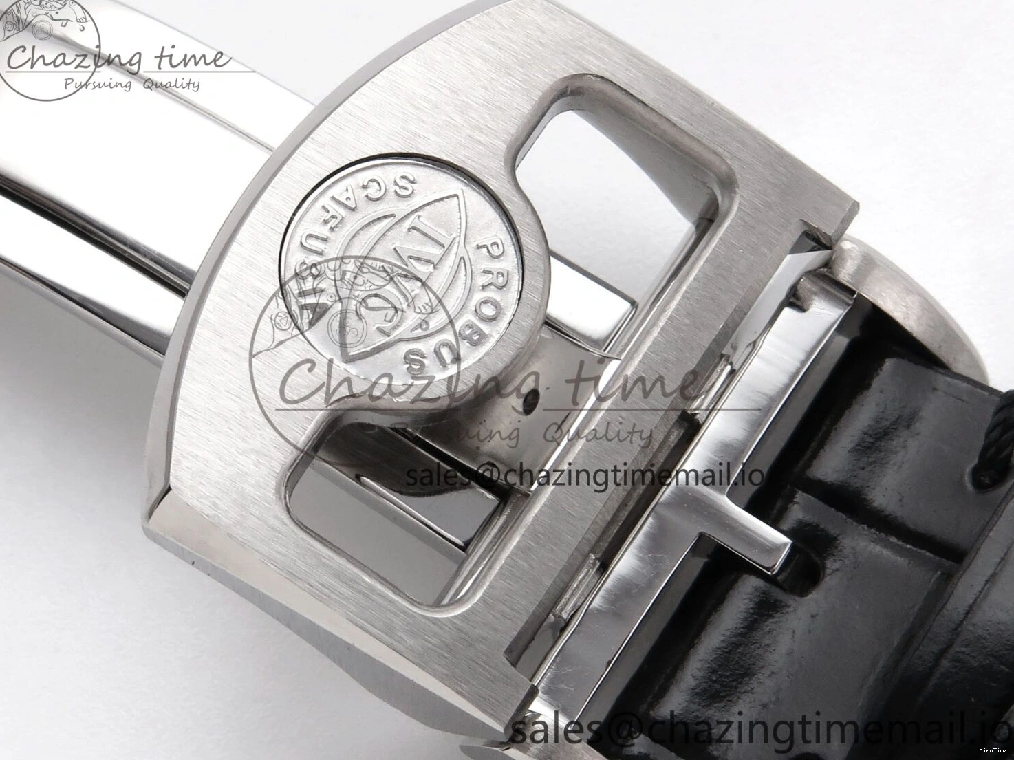 MIROTIME 0127 Portugieser Automatic SS IW501704 APSF 1:1 Best Edition Blue Dial on Black Leather Strap A HighPerformance 7008